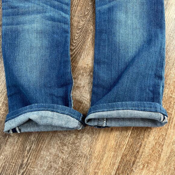 Miss Me Jeans Bootcut Medium Wash Jeweled Pockets Embroidered Gold Flowers - Picture 8 of 8